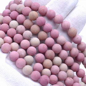 6MM Matte Rhodonite Gemstone Round Loose Beads 15 inch Full Strand (80002303-M13)