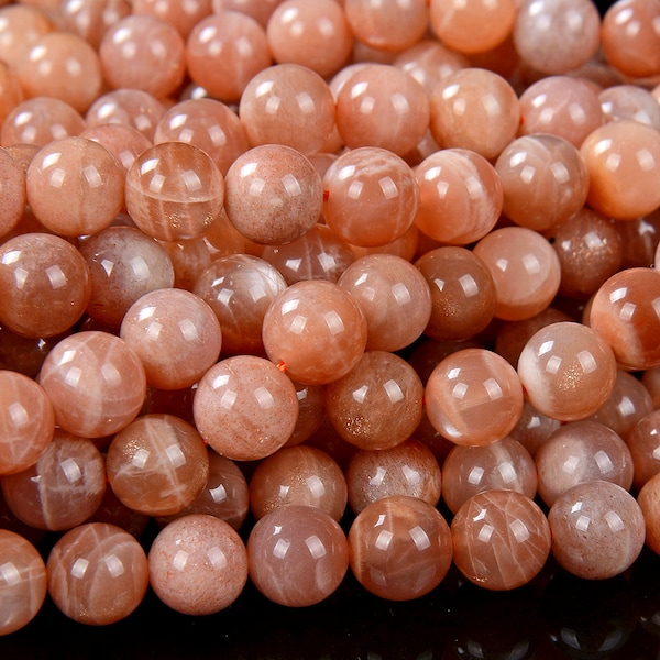 Natural Sunstone Gemstone Grade AA Round 7MM 8MM 9MM 10MM 11MM 12MM 13MM 14MM 16MM Loose Beads (D196 D197)