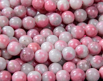 Natural Rare Rhodonite Pink Gemstone Grade AAA Round 8MM 9MM 10MM 11MM Loose Beads (D128)