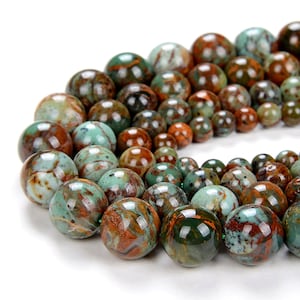 African Green Opal Gemstone Grade AAA Round 6MM 8MM 10MM 12MM Loose Beads (D3)