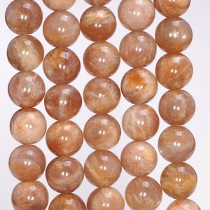 9MM  Sunstone Gemstone Grade A Round Loose Beads 15.5 inch Full Strand (80003916-B100)