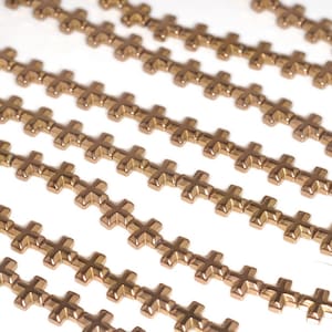 8MM Bronze Hematite Gemstone Cross Loose Beads 15.5 inch Full Strand (80000079-A38)
