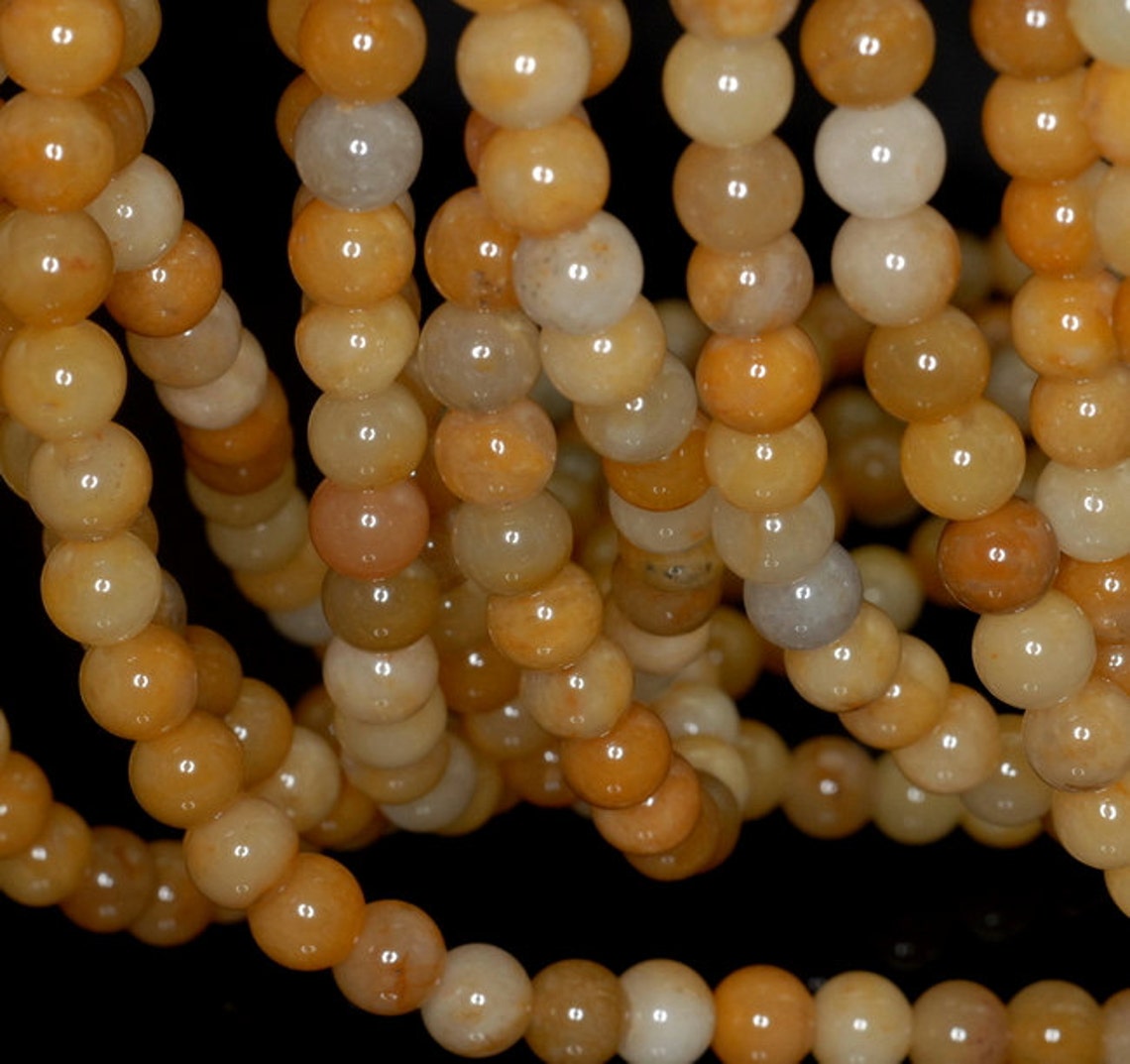 10mm Honey Jade Gemstone Grade AA Round 10mm Loose Beads 15 Etsy