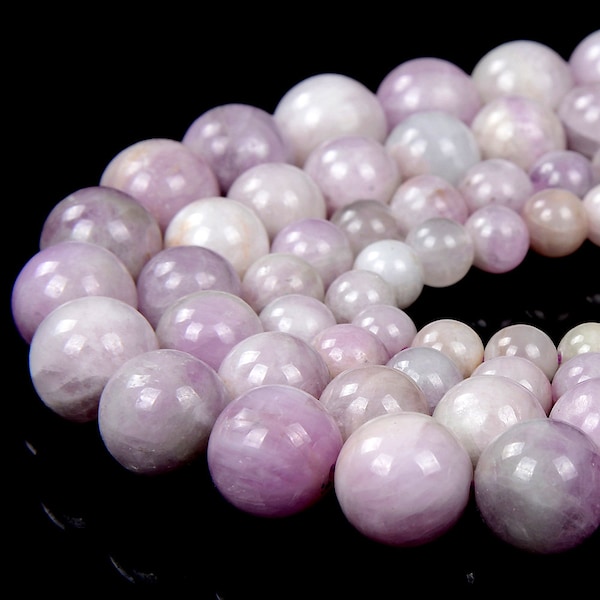 Natural Kunzite Gemstone Grade A Round 7MM 8MM 9MM 10MM 11MM 12MM 13MM Loose Beads (D324)