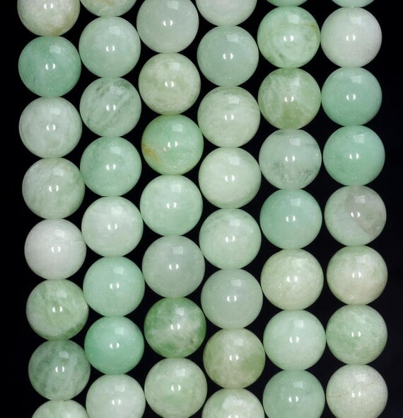 10MM GREEN MOONSTONE GEMSTONE GRADE AA ROUND LOOSE BEADS 7.5/"