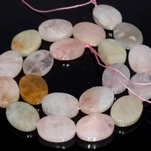 SALE !!! 20X15MM  Morganite, Aquamarine, Heliodor Gemstone Faceted Oval Loose Beads 8 inch Half Strand (80003297-B92)