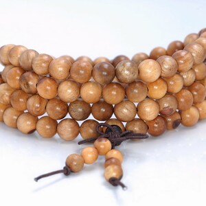 8MM Yellow Sandalwood Gemstone Round Loose Beads 34 inch  (80003631-W4)