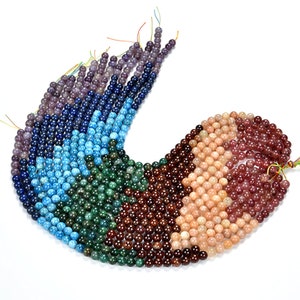 Genuine Natural 7 Chakra Gemstone Round 8MM Loose Beads 15.5 inch Full Strand (80018483-D489)