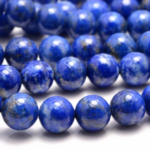 Genuine Natural Lapis Lazuli Gemstone AAA Blue Round 3MM 4mm 5mm 6mm 8mm 9mm 10mm Loose Beads (258)