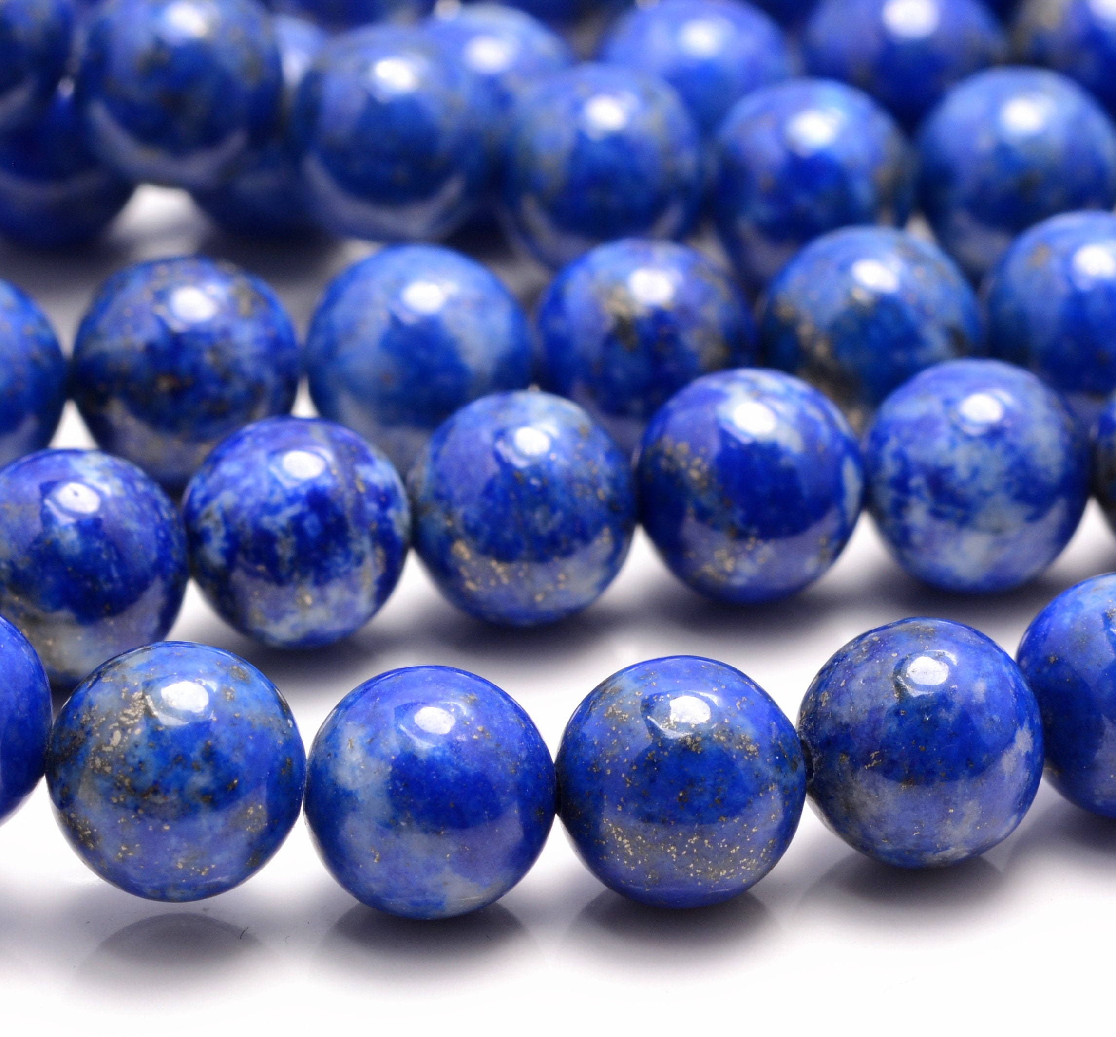 OLYCRAFT 124 Pz Perline Di Lapislazzuli Naturale 6 Mm Perle Pietra Naturale Pietre Preziose Rotonde Bulk Perle Di Spaziatura Perline Lapis Per Bracciali Collana Produzione Gioielli