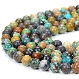 6MM Natural Turquoise Gemstone Grade A Round Loose Beads 15 inch Full Strand (80016792-P63)