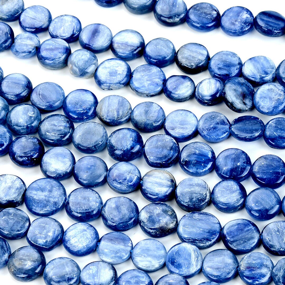 6x12mm 10 Pack Natural Blue Kyanite Rosecut - Top Quality Rose Cut Flat