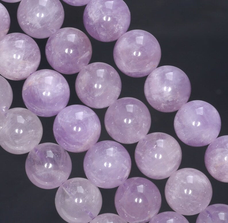 80004024-B106 12-13MM Lavender Amethyst Gemstone Grade A Round Loose Beads 7.5 inch Half Strand