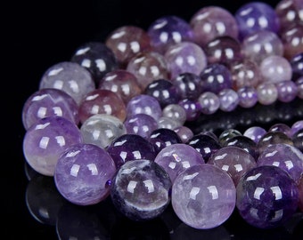 Chevron Flower Amethyst Gemstone Round 4MM 5MM 6MM 7MM 8MM 10MM Loose Beads (D11 D494)