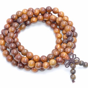 8MM Green Sandalwood Gemstone Round Loose Beads 33 inch  (80003615-W5)