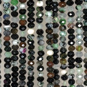 5x3mm dunkel Rubin Zoisite Edelstein Grade B facettierte Rondelle lose Perlen 7,5 Zoll Halbstrand (90191940-343)