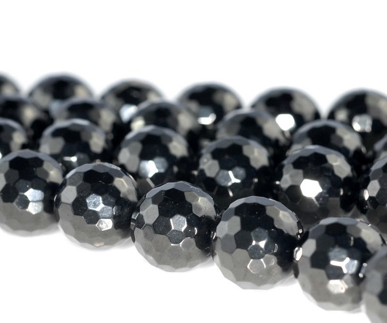 13MM BLACK JET GEMSTONE ORGANIC MICRO FACETED ROUND LOOSE BEADS 7.5" 13MM BLACK JET GEMSTONE ORGANIC MICRO FACETED ROUND LOOSE BEADS 7.5"