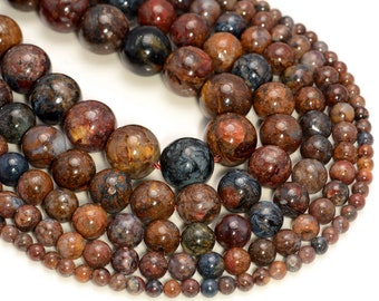 Genuine African Pietersite Gemstone Grade AA Blue Brown Red 4mm 6mm 8mm 10mm 12mm Round Loose Beads 15 inch Full Strand (A207)