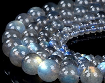 Natural Labradorite Gemstone Grade AAA Round 4MM 5MM 6MM 7MM 8MM 9MM 10MM 11MM 12MM 13MM Loose Beads (D460 D461)