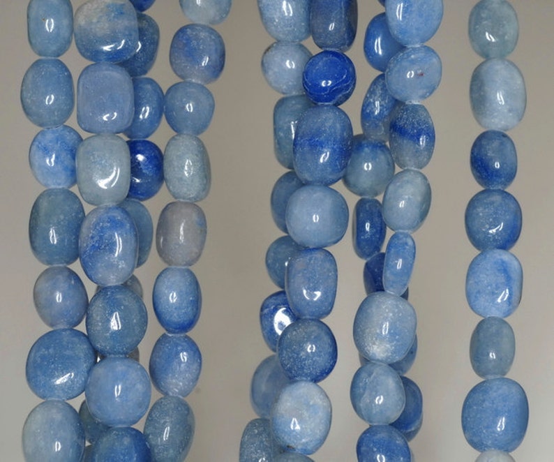Blue Jasper Gemstone Sky Blue Pebble 10x88x6mm Loose Beads Etsy