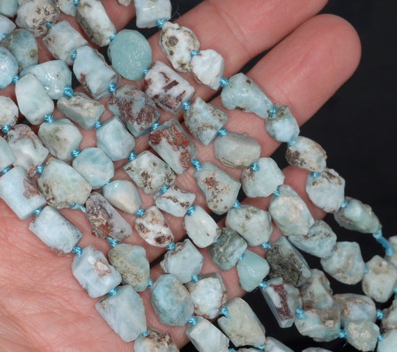 12X10-9X7MM Larimar Gemstone Grade AA Rough Nugget Pebble Loose