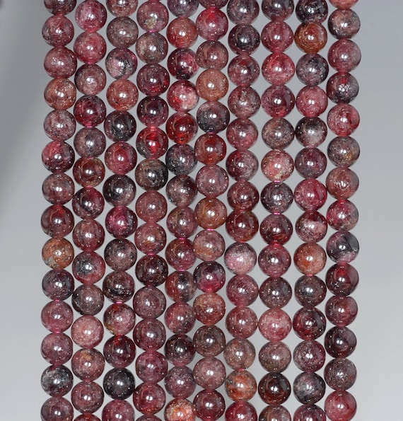 Garnet 5mm Round Beads - 15 inch strand