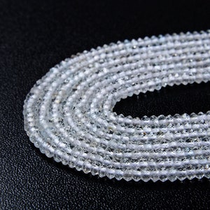 3x2MM Genuine Topaz Gemstone Grade AAA Bicone Faceted Rondelle Saucer Loose Beads (P1)