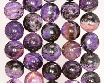 10MM CHARA RIVER CHAROITE GEMSTONE A PURPLE ROUND 10MM LOOSE BEADS 7.5" 10MM CHARA RIVER CHAROITE GEMSTONE A PURPLE ROUND 10MM LOOSE BEADS 7.5"