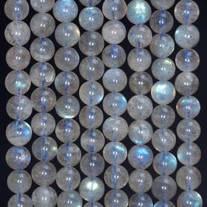 Labradorite Gemstone Round 4mm 5mm 6mm Loose Beads 15 inch Full Strand (280)