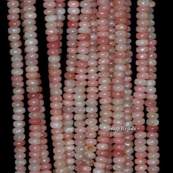 4x2mm Pink Opal Gemstone Milky Pink Rondelle 4x2mm Loose Beads 16 inch Full Strand (90188751-83)