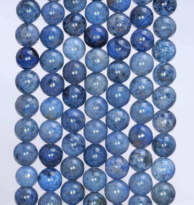 6mm South Africa Blue Dumortierite Gemstone Grade AAA Light Blue Round 6mm Loose Beads 15.5 inch Full Strand (80004537-115)