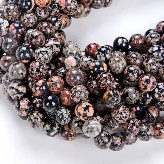 Mexican Red Snowflake Obsidian Gemstone Grade AAA Round 4MM 6MM