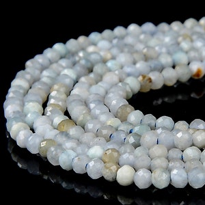 Natural Dominican Larimar Gemstone Grade A Micro Faceted Round 2MM  Loose Beads 15 inch Full Strand (80018187-P95)