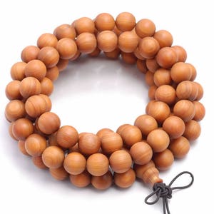 10mm 108PCS Aromatic Oily Thuja Sutchuenensis Prayer Buddha Mala Meditation Beads Round Loose Beads BULK LOT (80003447-W1)