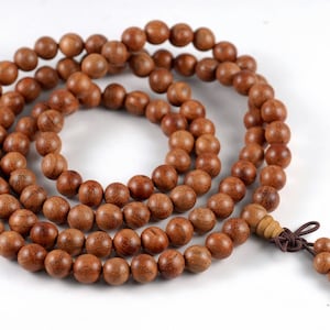 108PCS 6mm African Palisander Red Sandalwood Prayer Buddha Mala Meditation Beads Round Loose Beads BULK LOT (90182977-399)