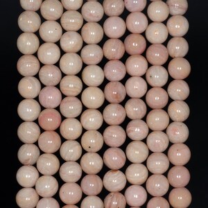 6MM Light Pink Rhodonite Gemstone Round Loose Beads 15.5 inch Full Strand (80000561-A73)