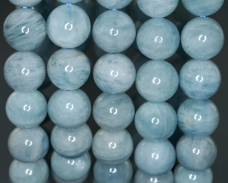 12-13mm Beryl Aquamarine Gemstone Grade AA Blue Round Loose Beads 8 inch Half Strand 90183649-372
