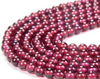 2MM Natürlicher Roter Granat Edelstein Grade AAA Runde lose Perlen 15 Inch Full Strang (80016579-P63)