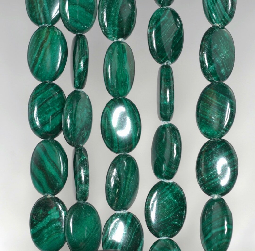 まあ　天然石 18x13mm Malachite Lace Jasper Gemstone Grade AA Oval Loose