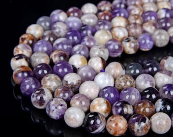 Chevron Amethyst Gemstone Round 4MM 6MM 8MM Loose Beads (D10)