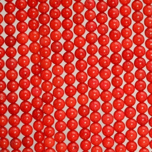 4mm Red Coral Gemstone Red Round 4mm Loose Beads 16 inch Full Strand (90186333-728)