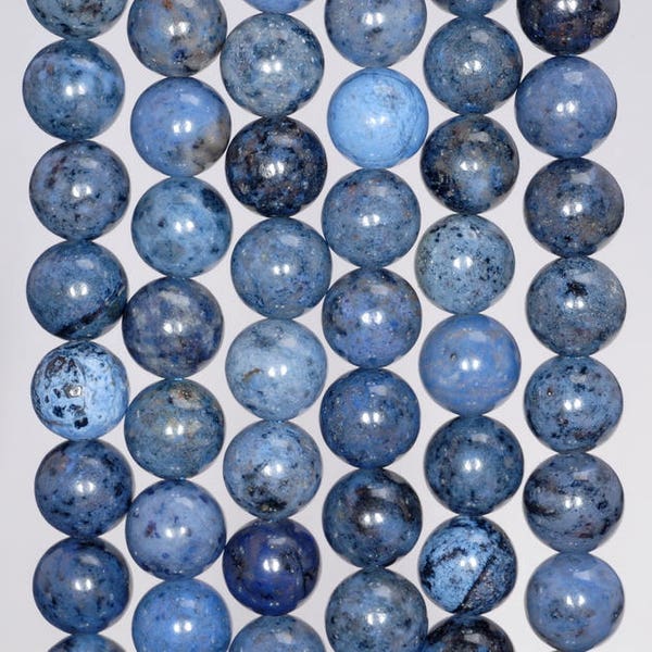 6mm South Africa Dumortierite Light Blue Gemstone Grade AAA Blue Round 6mm Loose Beads 15 inch Full Strand (80004628-115)