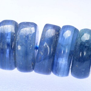 8x2-9x3MM  Kyanite Gemstone Rondelle Heishi Loose Beads 7.5 inch Half Strand (80009932-A190)