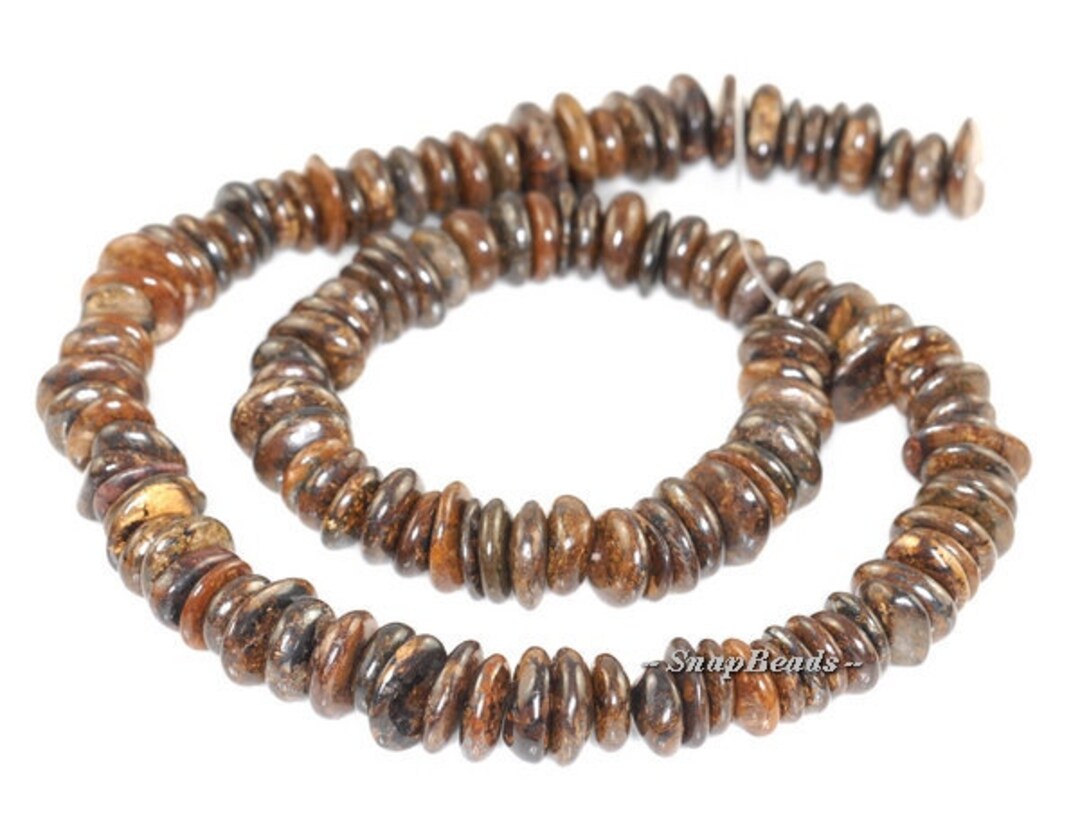 Toffee Bar Bronzite Gemstone Chocolate Brown Rondelle Pebble Etsy