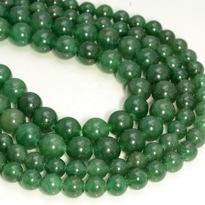 Genuine Green  Aventurine Gemstone Grade AAA 6mm 8mm 10mm Round Loose Beads 15 inch Full Strand (A274)