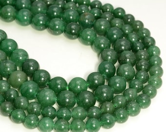 Genuine Green  Aventurine Gemstone Grade AAA 4mm 6mm 8mm 10mm Round Loose Beads 15 inch Full Strand (A274)