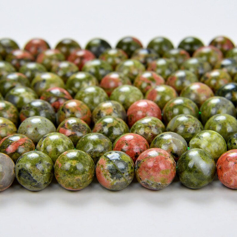 8mm Natural Unakite Gemstone Grade AAA Round Loose Beads 7.5 inch Half Strand 90181863-243