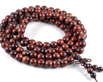 108PCS 6mm Hainan Mabiwasa / Black Rosewood Prayer Buddha Mala Meditation Beads Round Loose Beads  BULK LOT (90182980-399)