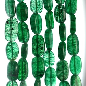 10x6-14x8mm Green Moss Aventurine Gemstone Pebble Nugget Loose Beads 13-14 inch Full Strand (90185165-892)