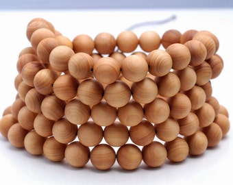 10mm 108PCS Aromatic Thuja Sutchuenensis Prayer Buddha Mala Meditation Beads Round Loose Beads BULK LOT (80002517-W1)